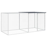 Vidaxl Chicken Coop con techo de 203x98x90 cm de acero galvanizado antracita
