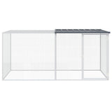 Vidaxl Chicken Coop con techo de 203x98x90 cm de acero galvanizado antracita