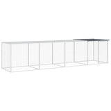 Vidaxl Chicken Coop con tetto 403x98x90 cm Antracite in acciaio zincato