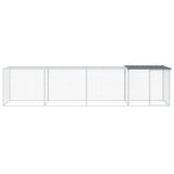 Vidaxl Chicken Coop con tetto 403x98x90 cm Antracite in acciaio zincato