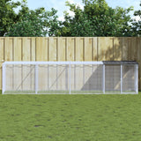 Vidaxl Chicken Coop con tetto 403x98x90 cm Antracite in acciaio zincato