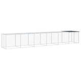 Vidaxl Chicken Coop con tetto 603x98x90 cm Antracite in acciaio zincato