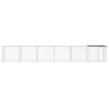 Vidaxl Chicken Coop con tetto 603x98x90 cm Antracite in acciaio zincato