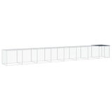 Vidaxl Chicken Coop con tetto 803x98x90 cm Antracite in acciaio zincato