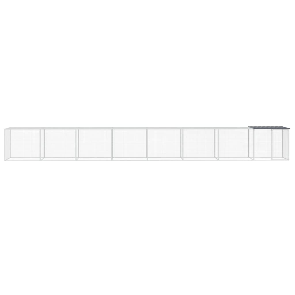 Vidaxl Chicken Coop con tetto 803x98x90 cm Antracite in acciaio zincato
