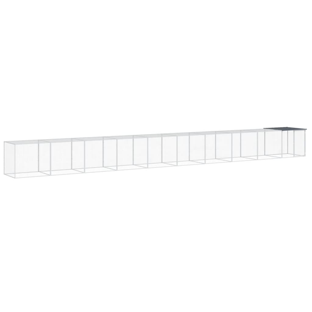 Vidaxl Chicken coop with roof 1003x98x90 cm galvanized steel anthracite