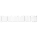 Vidaxl Chicken Coop con tetto 603x98x90 cm grigio grigio in acciaio