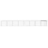 VidaXL Kippenhok met dak 803x98x90 cm gegalvaniseerd staal lichtgrijs