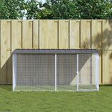 Poulet Vidaxl avec toit 203x98x90 cm Anthracite en acier galvanisé