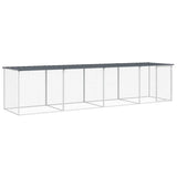 Poulet Vidaxl avec toit 403x98x90 cm anthracite en acier galvanisé