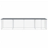 Poulet Vidaxl avec toit 403x98x90 cm anthracite en acier galvanisé