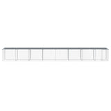 Poulet Vidaxl avec toit 803x98x90 cm anthracite en acier galvanisé