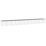 Poulet Vidaxl avec toit 1003x98x90 cm anthracite en acier galvanisé
