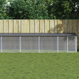 Poulet Vidaxl avec toit 1003x98x90 cm anthracite en acier galvanisé