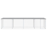 Vidaxl Chicken Coop se střechou 403x98x90 cm galvanizovaná ocel světle šedá