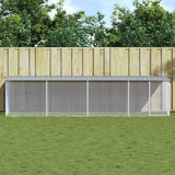Vidaxl Chicken Coop se střechou 403x98x90 cm galvanizovaná ocel světle šedá