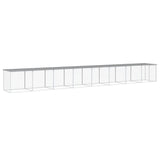 Vidaxl Chicken Coop se střechou 803x98x90 cm galvanizovaná ocel světle šedá
