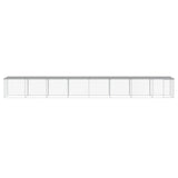 Vidaxl Chicken Coop se střechou 803x98x90 cm galvanizovaná ocel světle šedá