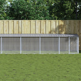 Vidaxl Chicken Coop se střechou 803x98x90 cm galvanizovaná ocel světle šedá