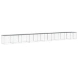 Vidaxl Chicken Coop se střechou 1003x98x90 cm galvanizovaná ocel světle šedá
