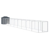 VIDAXL POG LOFT se střechou 117x1017X123 CM Ocelový antracity -
