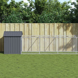 Vidaxl Dog Loft avec toit 117x1221x123 cm Anthracite en acier -colore