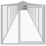 Loft Vidaxl se střechou 117x1221x123 cm ocel světle šedá