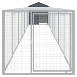 Kuřecí kooperační koopera s run 117x813x123 cm galvanizovaný ocelový antracit