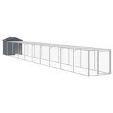 Poulet Vidaxl avec run 117x1017x123 cm anthracite en acier -colore