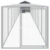 Poulet Vidaxl avec run 117x1017x123 cm anthracite en acier -colore