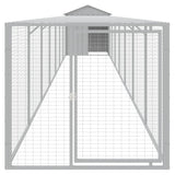 Vidaxl Chicken Coop s Run 117x813x123 cm ocel světle šedá