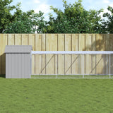 Poulet Vidaxl avec Run 117x1221x123 cm Gris clair en acier