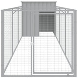 Loft Vidaxl psů s během 110x405x110 cm ocel světle šedá