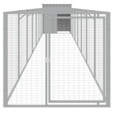 Loft Vidaxl psů s během 110x813x110 cm ocel světle šedá