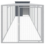 Vidaxl Chicken Coop s run 110x609x110 cm galvanizovaný ocelový antracit