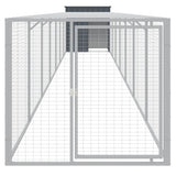 Poulet Vidaxl avec Run 110x813x110 cm Anthracite en acier galvanisé