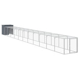Vidaxl Chicken Coop s run 110x1221x110 cm ocelový antracity -