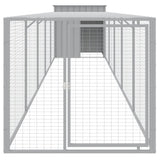 Vidaxl Chicken Coop s run 110x609x110 cm ocel světle šedá