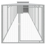 Vidaxl Chicken Coop s run 110x813x110 cm ocel světle šedá