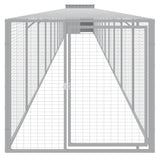 Vidaxl Chicken coop with run 110x1221x110 cm steel light gray