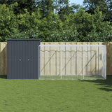 Vidaxl Chicken coop with run 165x455x181 cm galvanized steel anthracite