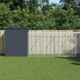 Vidaxl Chicken coop with run 165x863x181 cm galvanized steel anthracite
