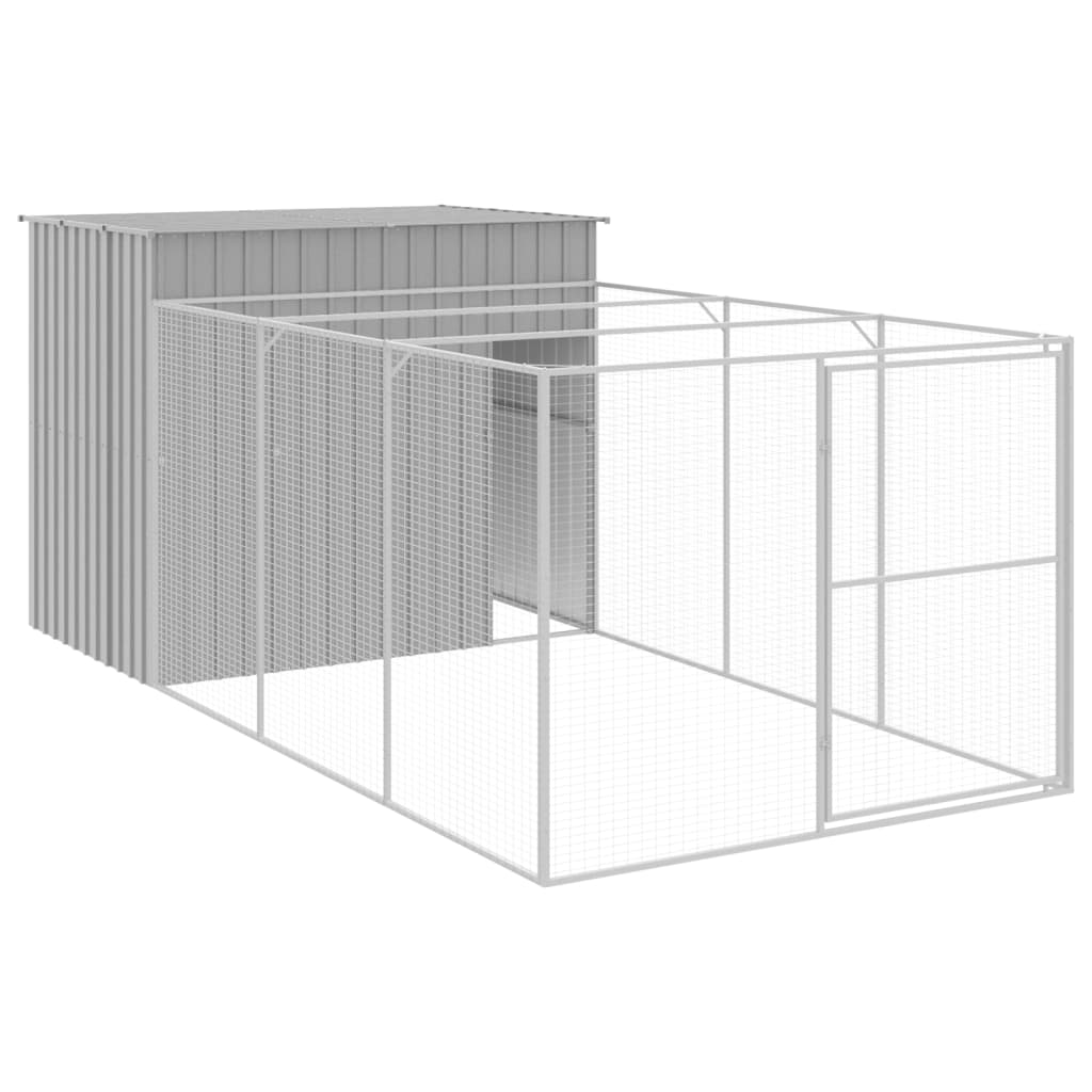 Loft Vidaxl ps s během 214x457x181 cm ocel světle šedá