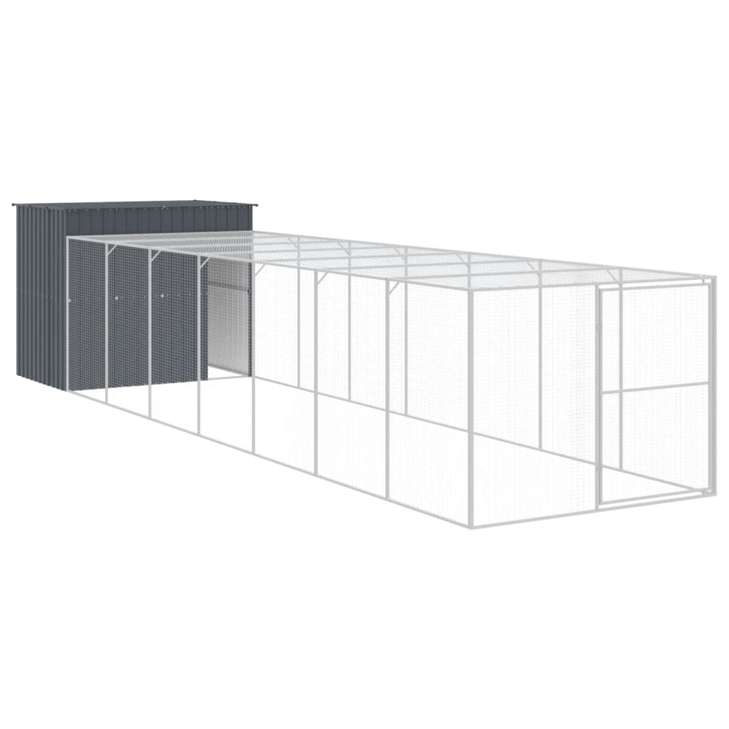 Loft Vidaxl ps s během 214x865x181 cm galvanizovaný ocelový antracit