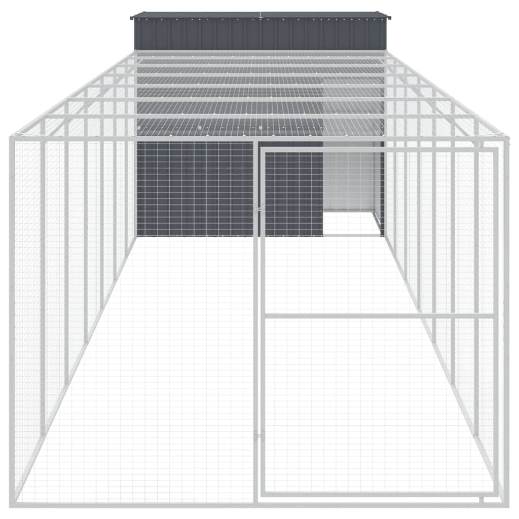 Loft Vidaxl ps s během 214x865x181 cm galvanizovaný ocelový antracit