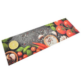 Vidaxl kuchyňská rohož omyvatelná zeleninová tisk 60x180 cm samet