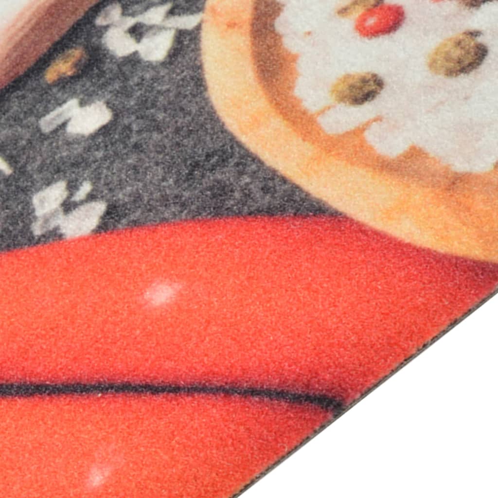 Vidaxl kuchyňská rohož omyvatelná zeleninová tisk 60x180 cm samet