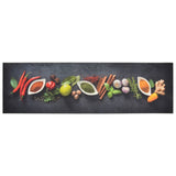 Vidaxl Kitchen mat washable herb print 45x150 cm velvet