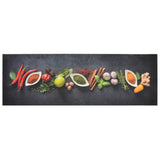 Vidaxl Kitchen Mat Washable Herb Print 60x180 cm Velvet