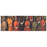 Vidaxl Kitchen Mat omyvatelná lžička a bylinkový tisk 60x180 cm samet